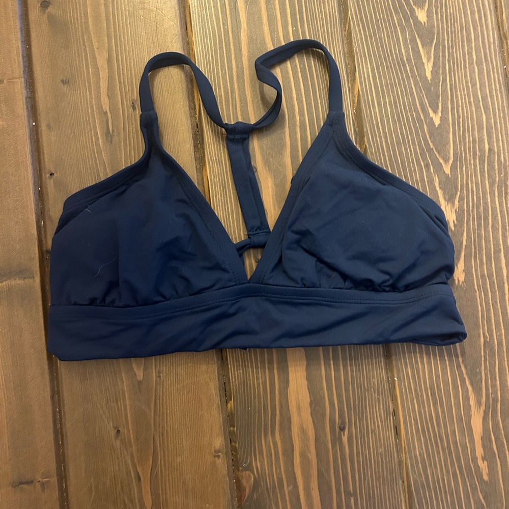 Navy blue swim suit top